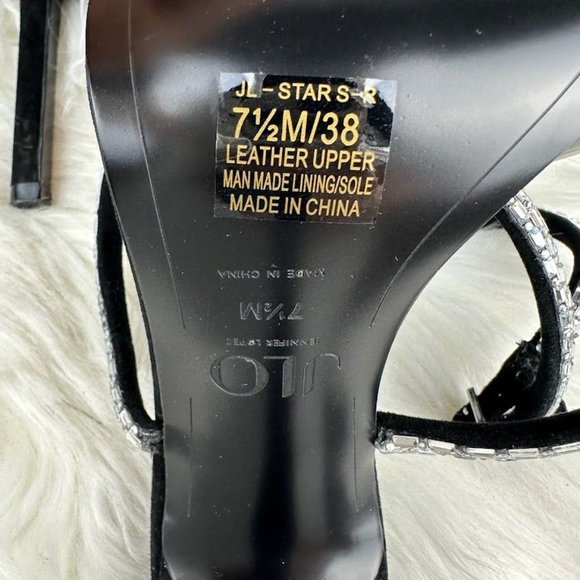 JLO Jennifer Lopez x REVOLVE Star Sandal in Black - Picture 6 of 8